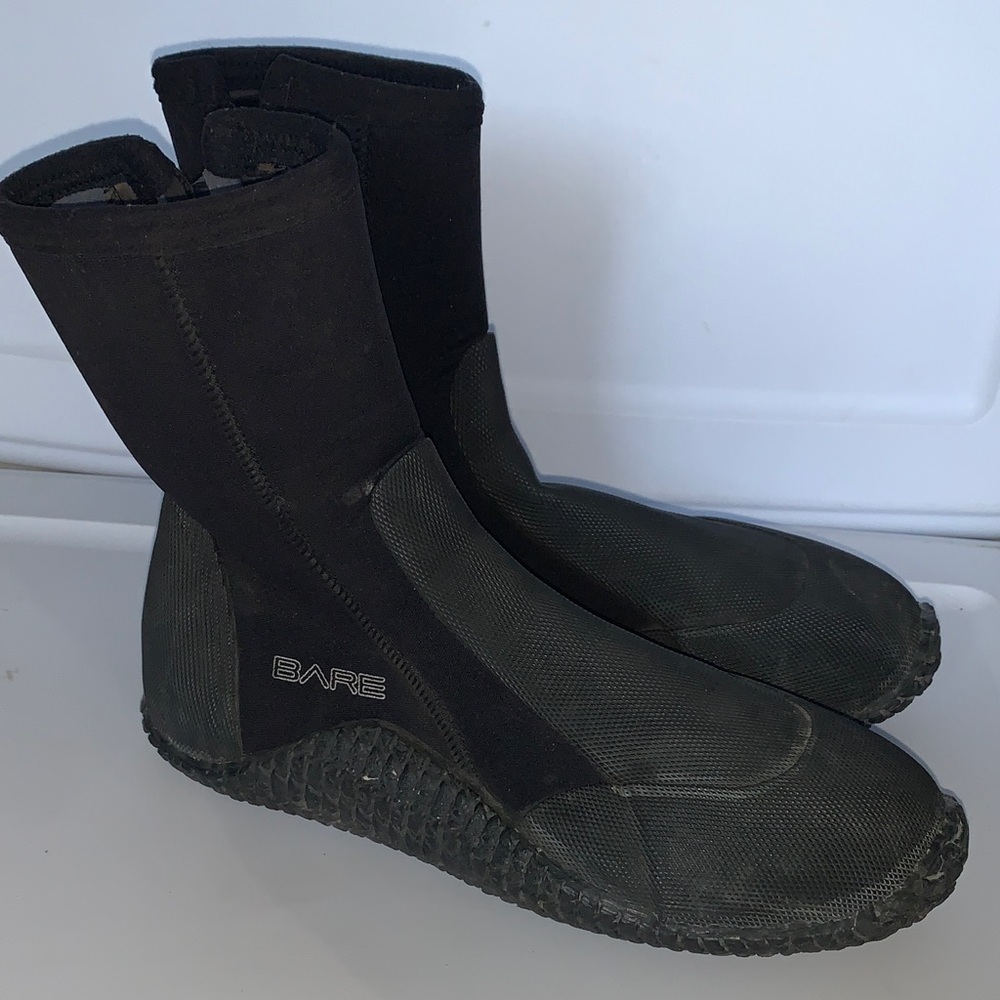 Bare Water Sport Boots Scuba Diving Snorkeling Men’s Size 9 Black